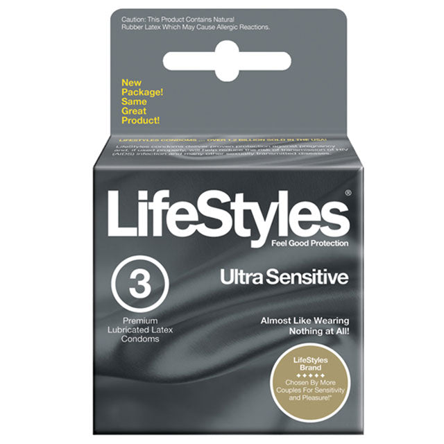 Lifestyles Condom Ultra Sensitive Lubricated 3 Pack