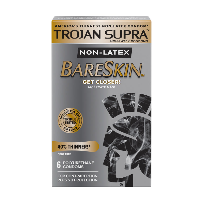 Trojan Supra Microsheer Polyurethane Condoms 6 Pack