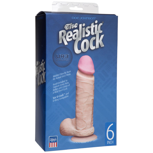 The Realistic Cock Ultraskyn 6 Inch - Beige