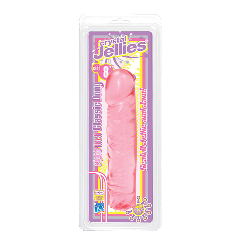 Crystal Jellies Classic Dong 8 Inch Pink –