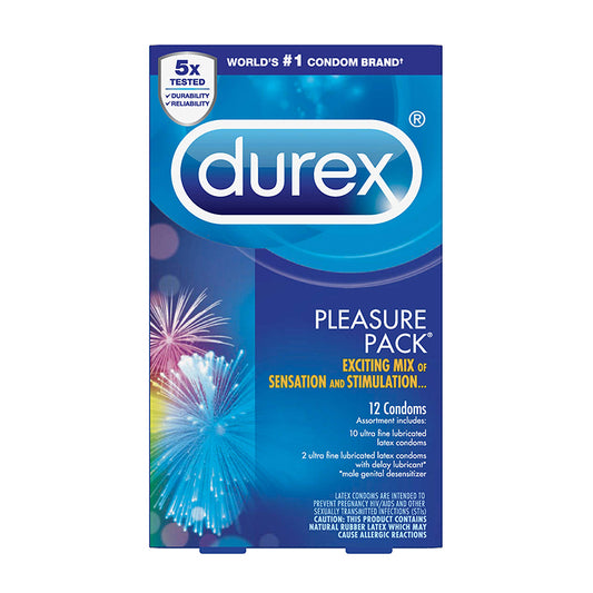 Durex Pleasure Pack - 12 Assorted Condoms