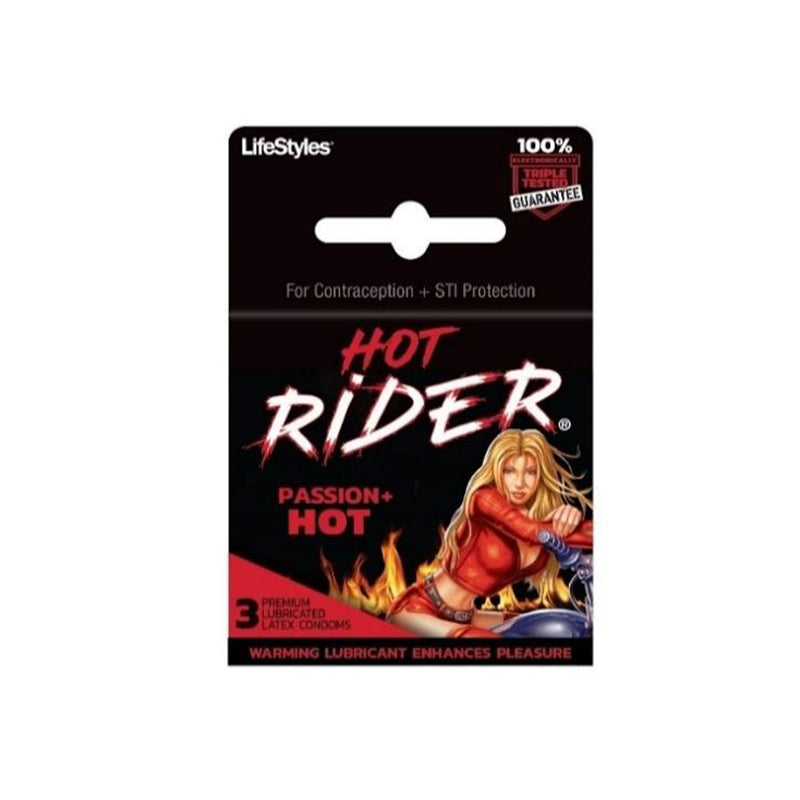 Rough Rider Hot Passion Condoms Warming Lubricant 3 Pack