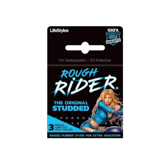 Rough Rider Studded Latex Condoms 3 Pack