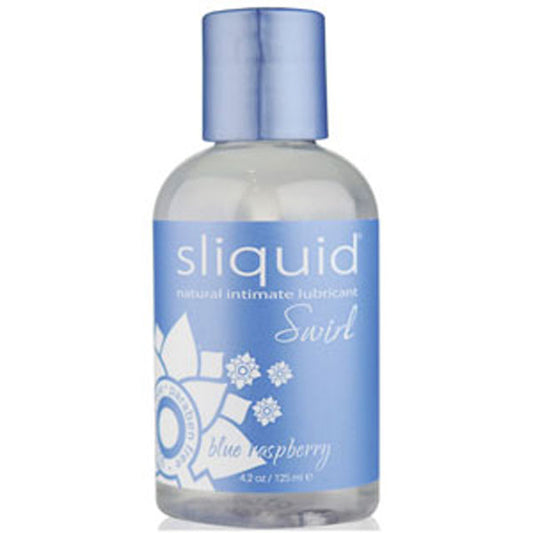Sliquid Swirl Blue Raspberry Flavored Lubricant 4.2oz