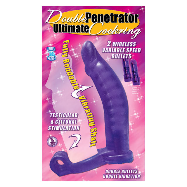 Double Penetrator Ultimate Cockring-Purple