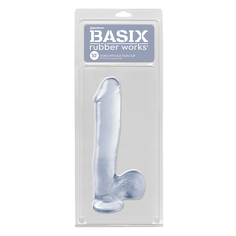 Basix Dong Suction Cup 10 Inch Clear