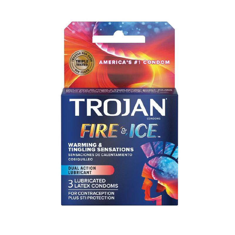 Trojan Fire And Ice Lubricated Latex Condoms