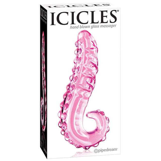 Icicles No 24 Glass Dong 6 Inches - Pink