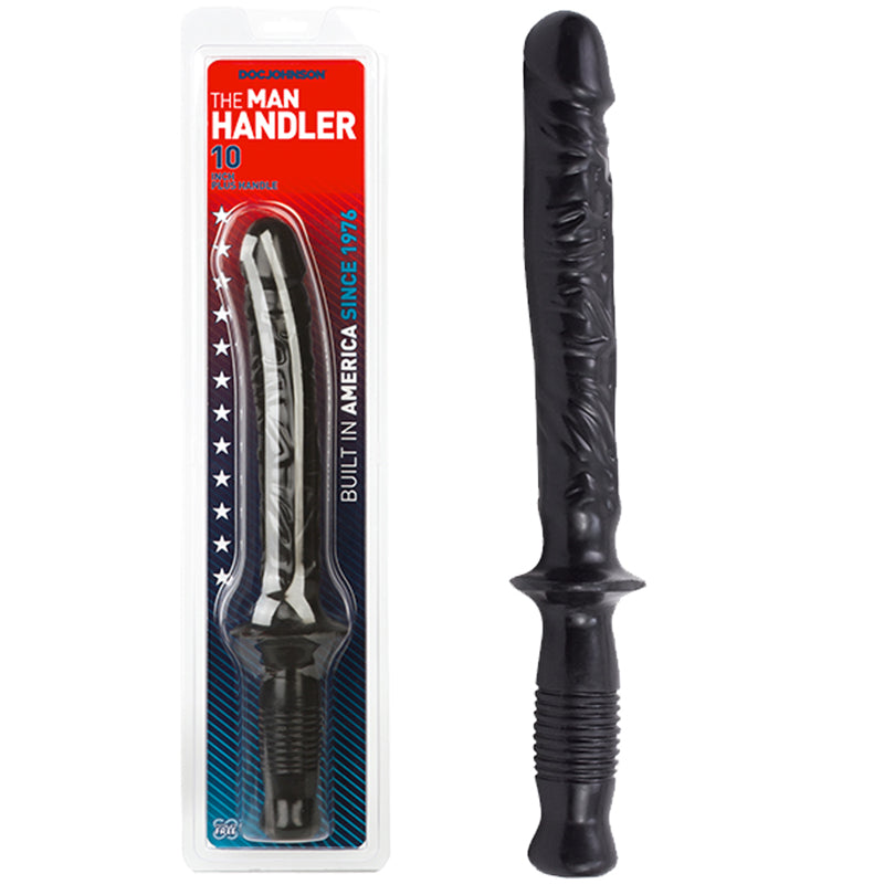 The Manhandler Black Dildo Baton Handle