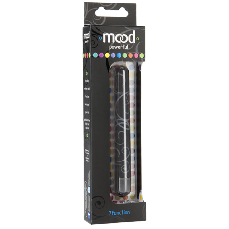 Mood - Powerful - Large Black 7 Function Bullet