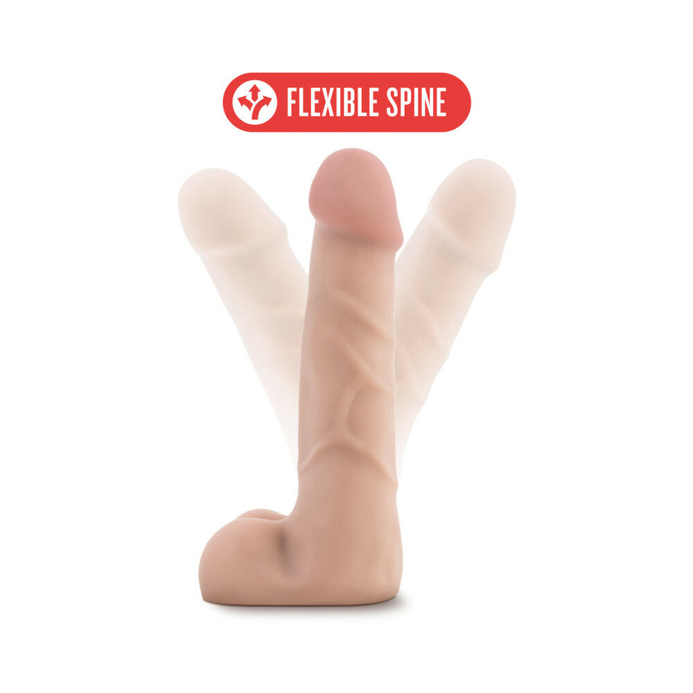 X5 7 inches Cock With Flexible Spine Dildo Beige