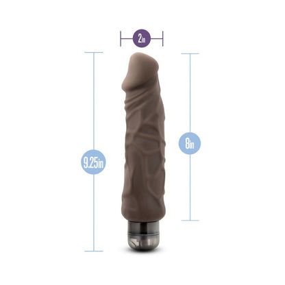 X5 Realistic Hard On 9 inches Vibrating Dildo - Brown