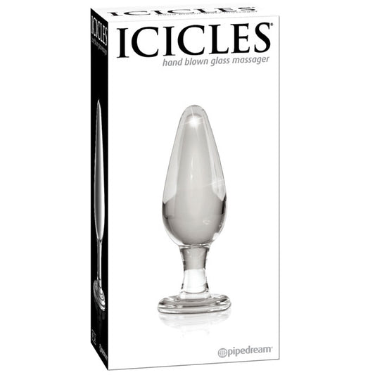 Icicles No 26 Glass Butt Plug Clear