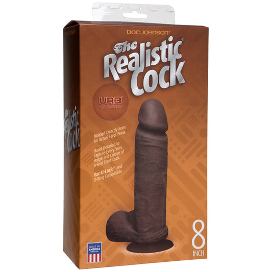 The Realistic Cock Ultraskyn 8" - Brown