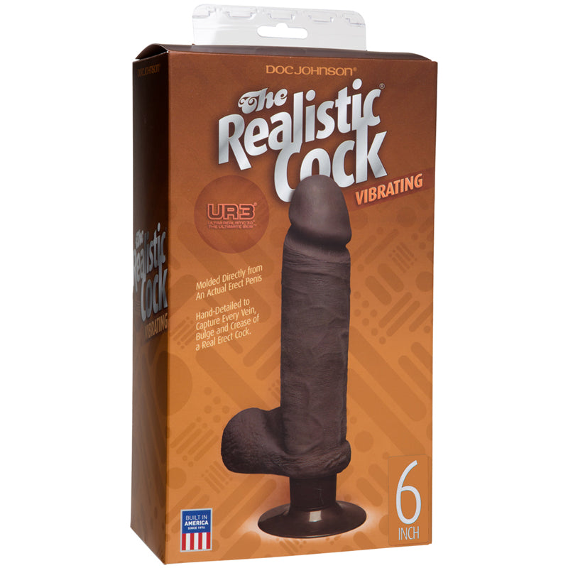 The Vibro Realistic Cock Ur3 Vibrator 6 Inch Brown