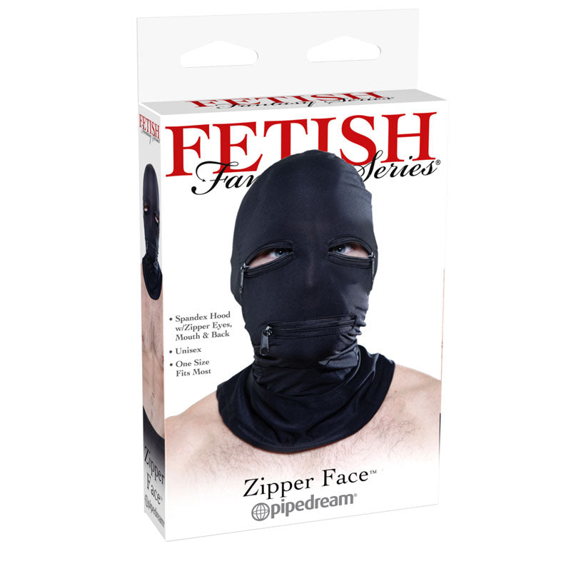 FF Black Zipper Face Hood