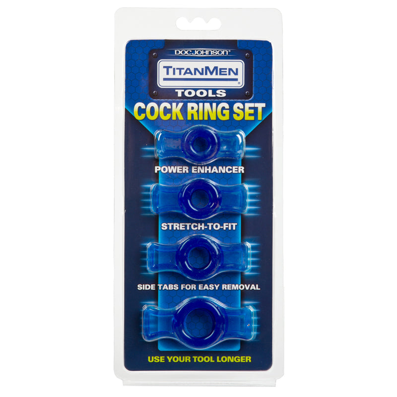 Titanmen Tools Cock Ring Set Blue