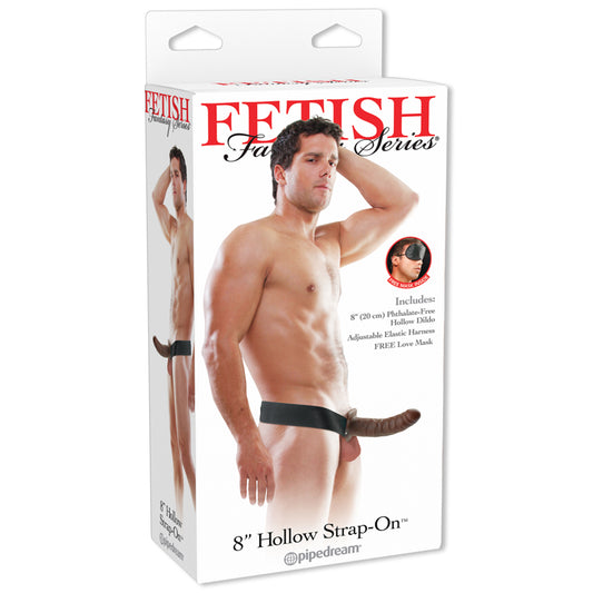 Fetish Fantasy 8 inches Hollow Strap On Brown