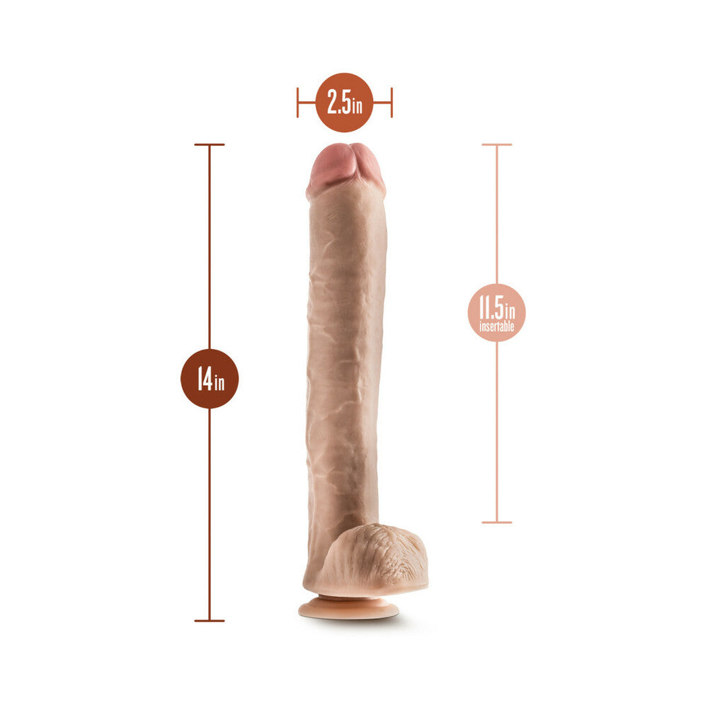 Bruno Dildo 14" - Beige