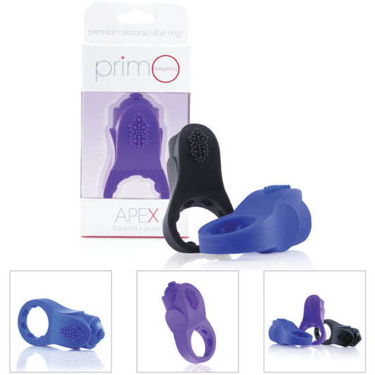 Primo Apex Blue Vibrating Cock Ring
