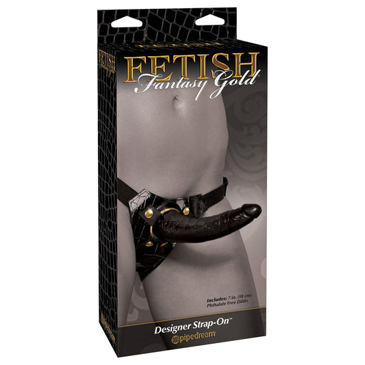 Fetish Fantasy Gold Designer Strap On w/Dildo - Black