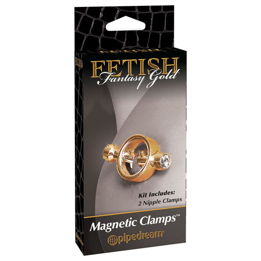 Fetish Fantasy Gold Magnetic Nipple Clamps - Gold