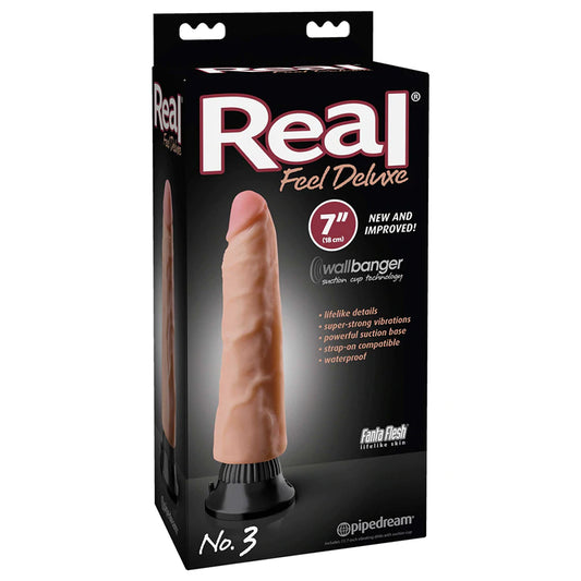 Real Feel Deluxe No 3 7 inches Vibrator Beige