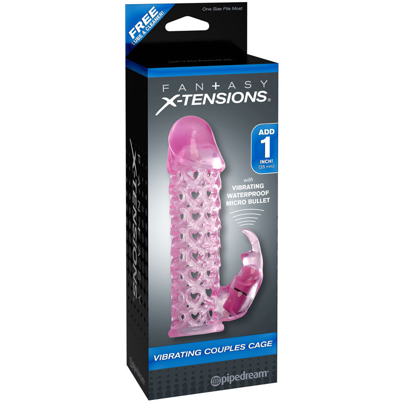 Fantasy Vibrating Couples Cage - Pink