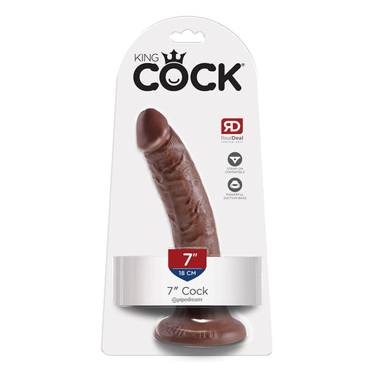 King Cock 7 Inches Cock - Brown