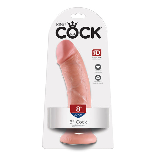 King Cock 8 Inches Dildo Beige