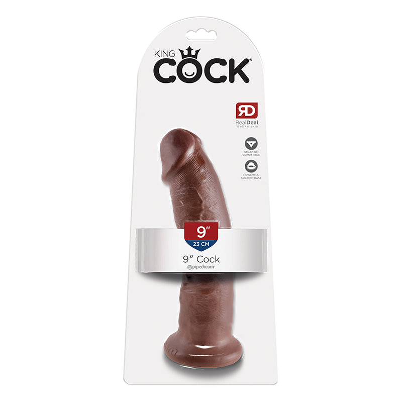 King Cock 9 Inch Dildo - Brown