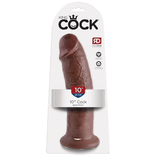 King Cock 10" Dildo - Brown
