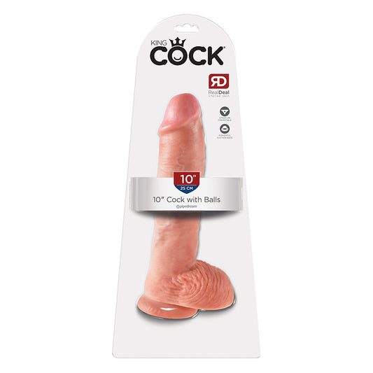 King Cock 10" Cock - Beige