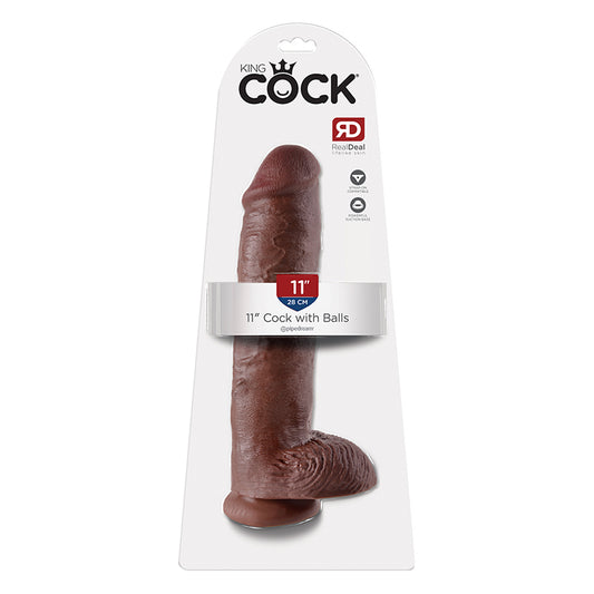 King Cock 11" Cock - Brown