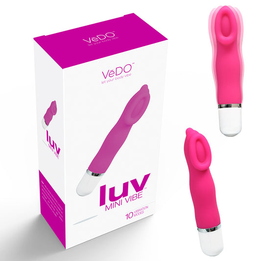Luv Mini Silicone Waterproof Vibe - Hot Pink