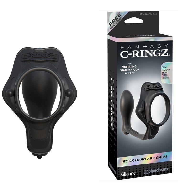 Fantasy C Ringz Rock Hard Ass Gasm Vibrating Ring Black Shop