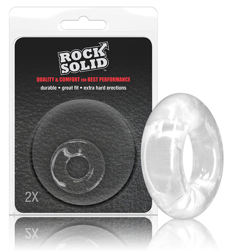 Rock Solid 2x Clear Donut C Ring In A Clamshell