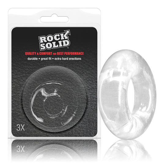 Rock Solid 3x Clear Donut C Ring In A Clamshell