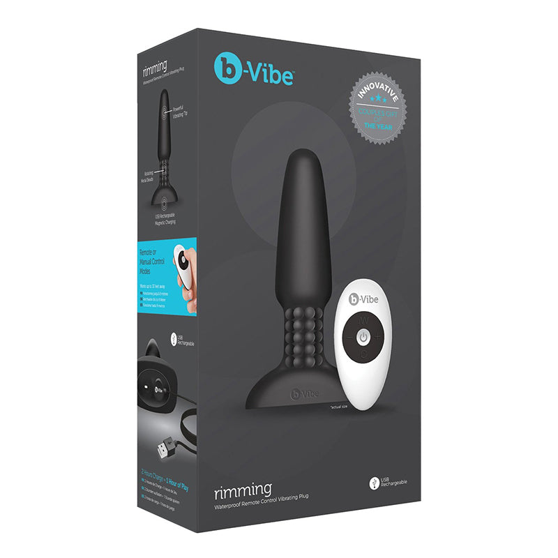 B Vibe Rimming Plug 2 Black Silicone