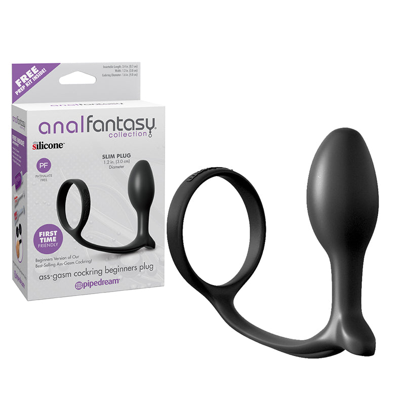 Anal Fantasy Ass Gasm Cockring Beginners Plug Black