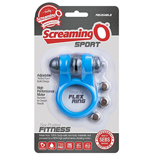 Screaming O Sport Flex Vibrating Ring Blue