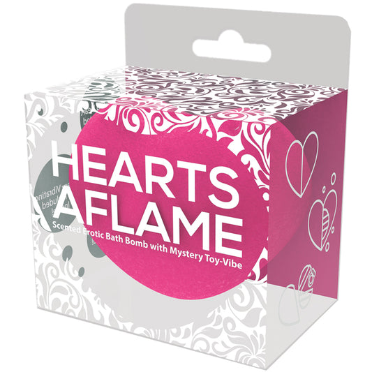 Hearts A Flame Erotic Lovers Bath Bomb Heart Shape Scented Bath Bomb With Mystery Toy Vibe
