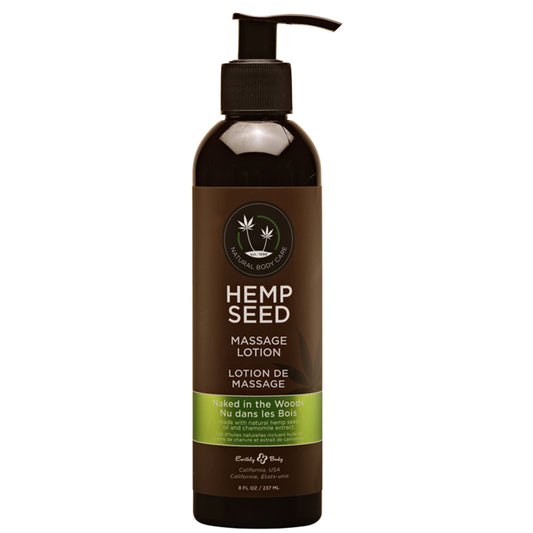Earthly Body Hemp Seed Massage Lotion - 8 oz Naked in the Woods