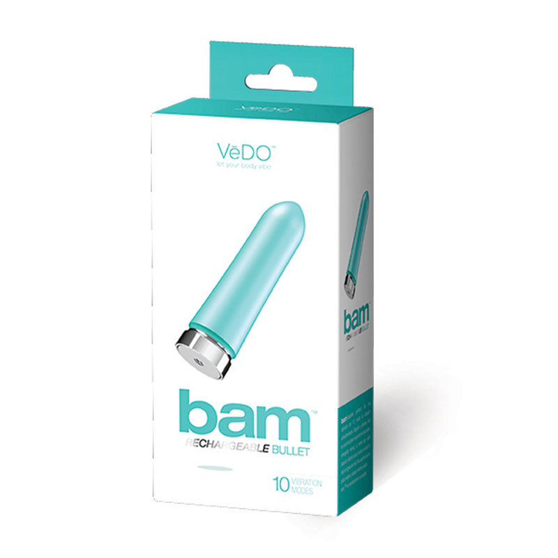 Vedo Bam Rechargeable Bullet - Tease Me Turquoise