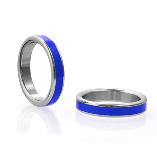 M2m Stainless C-ring W/blue Band & Bag 1.875in