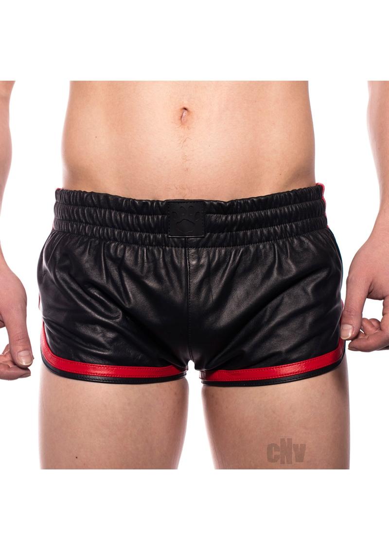 Prowler Red Leath Spor Shor Red Xs