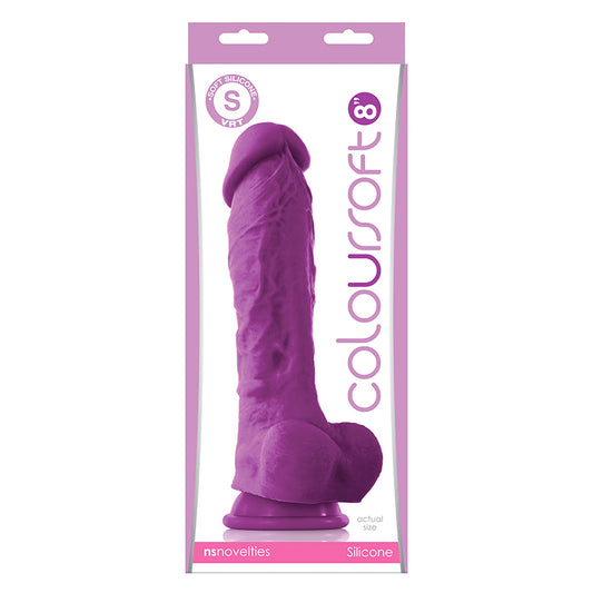 ColourSoft 8in Soft Dildo Purple