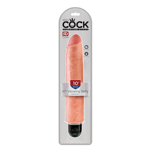 King Cock 10 inches Vibrating Stiffy Beige