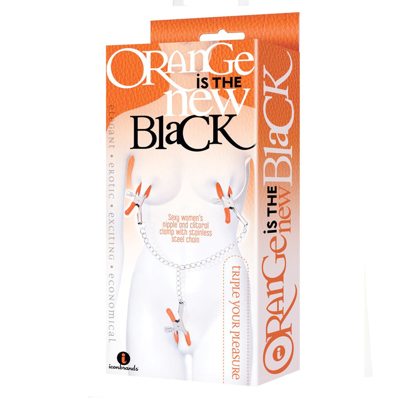 Triple Your Pleasure Nipple & Clitoral Clamps & Chain