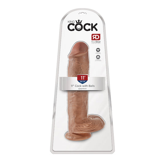 King Cock 11" Cock - Tan